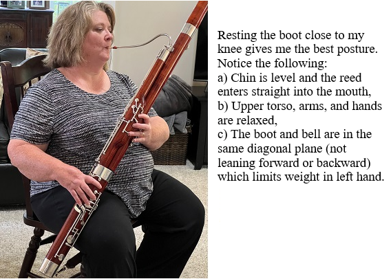 resting the boot near the knee creates best posture