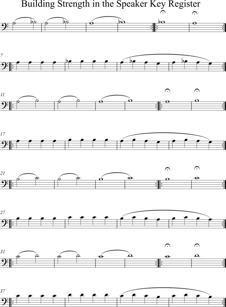 exercises for building speaker key register