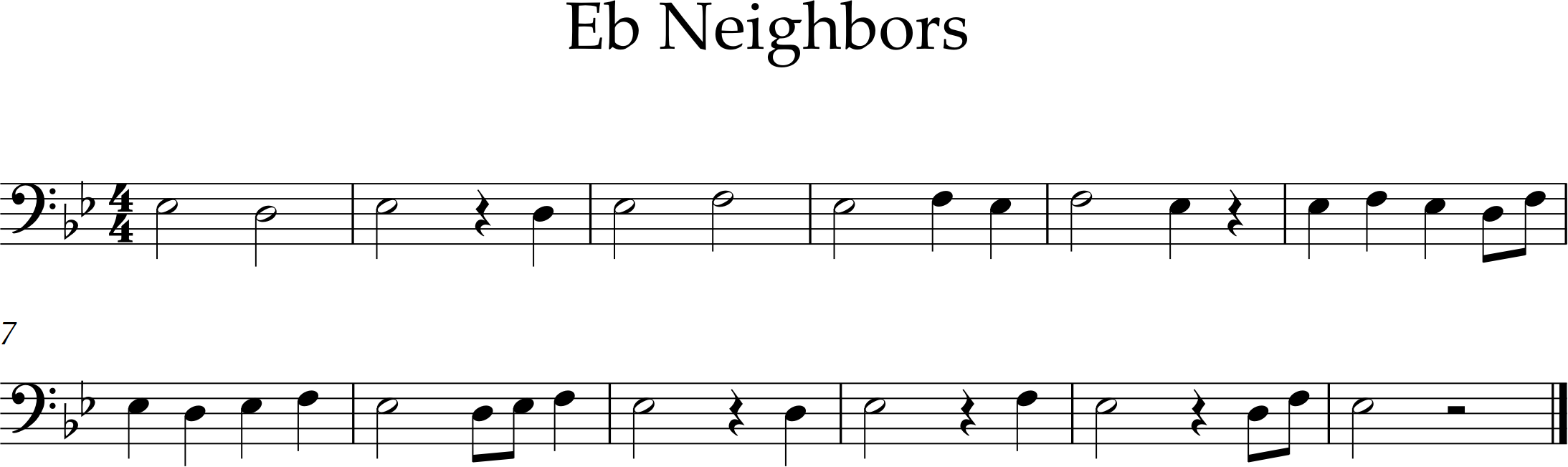 moving between Eb2, D2, F2