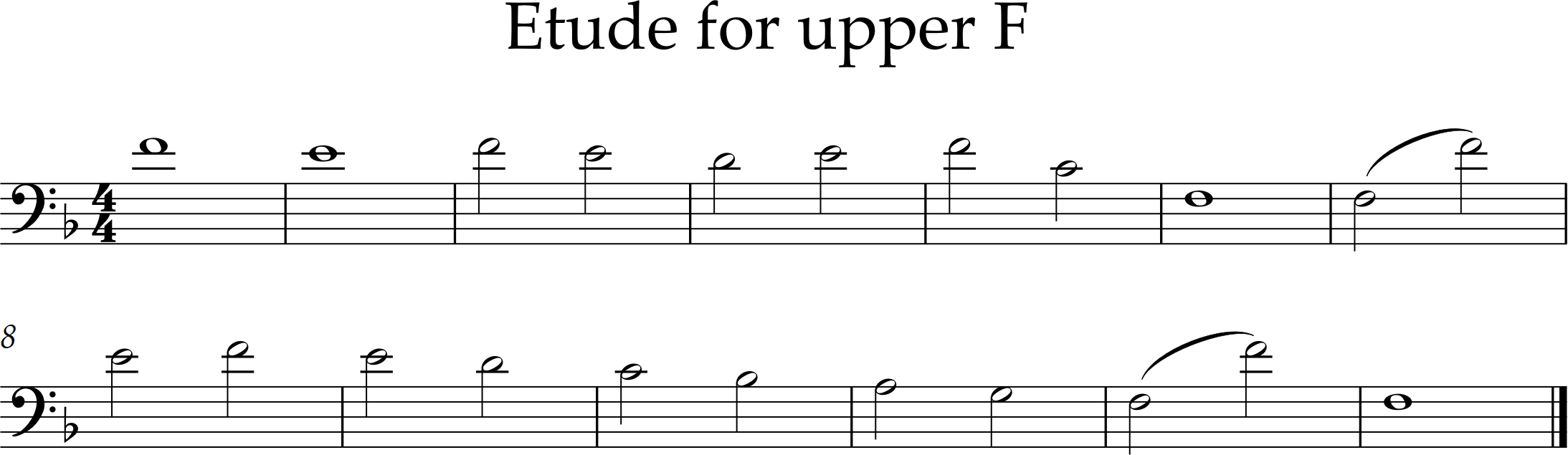 F major exercise middle F to upper F