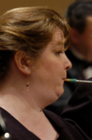 Side view of Dr. Lowe's embouchure taken during a concert (jaws exhibit a very slight natural overbite and there is equal lip pressure around the reed)