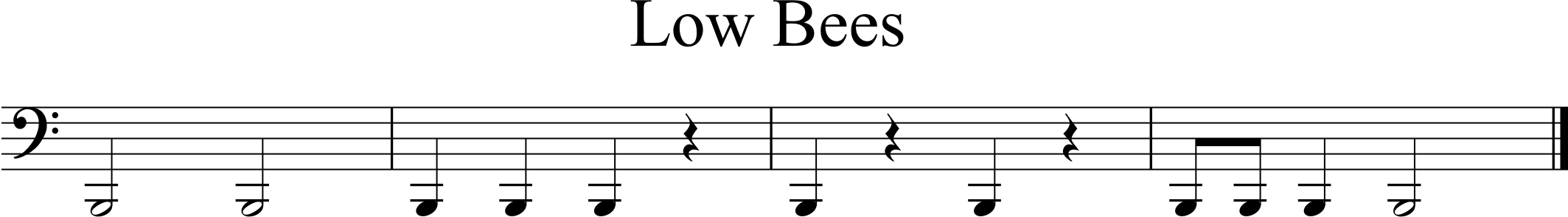 rhythms on low B