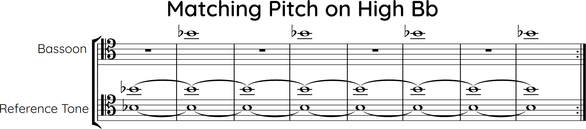 Matching Pitch on high B-flat