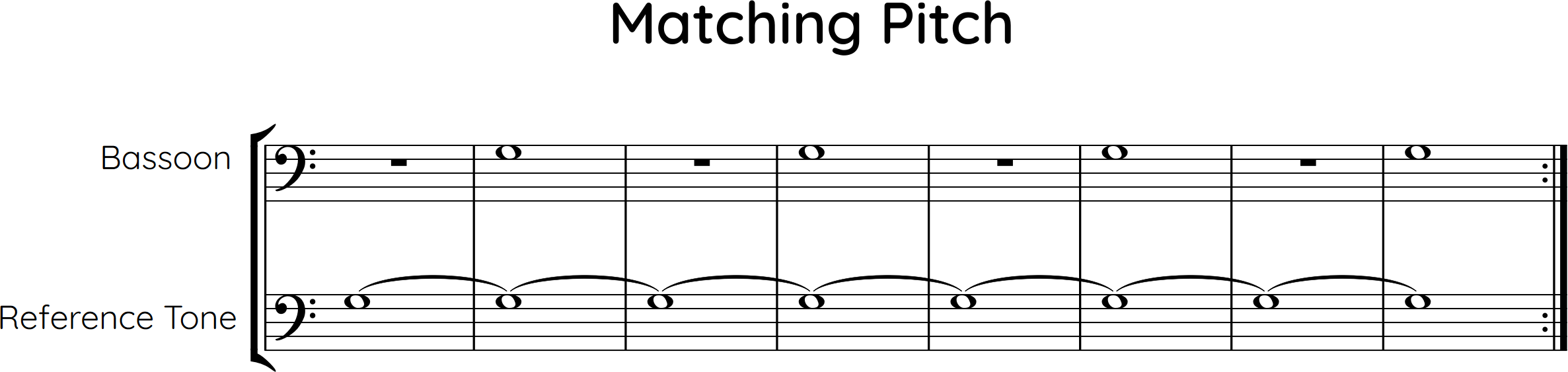 matching pitch exercise on halfhole G