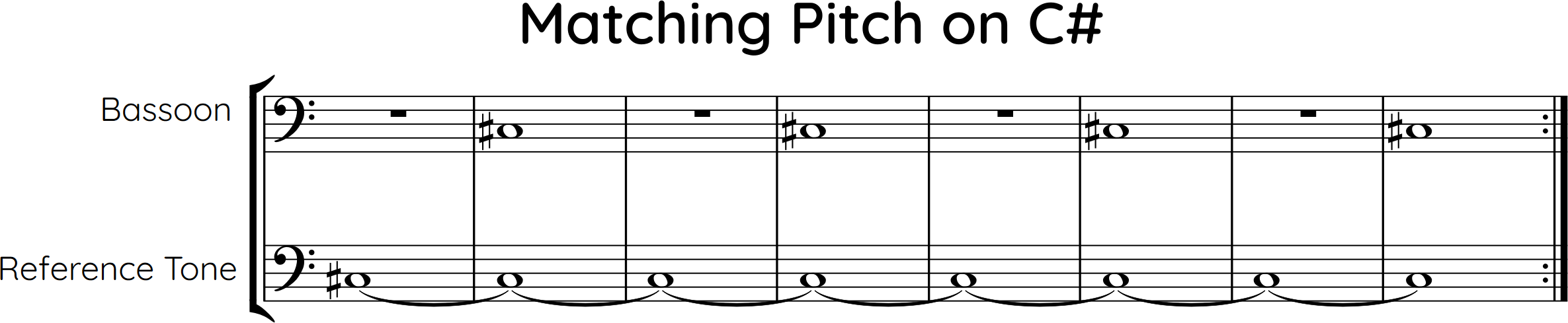 pitch matching exercise on C#2