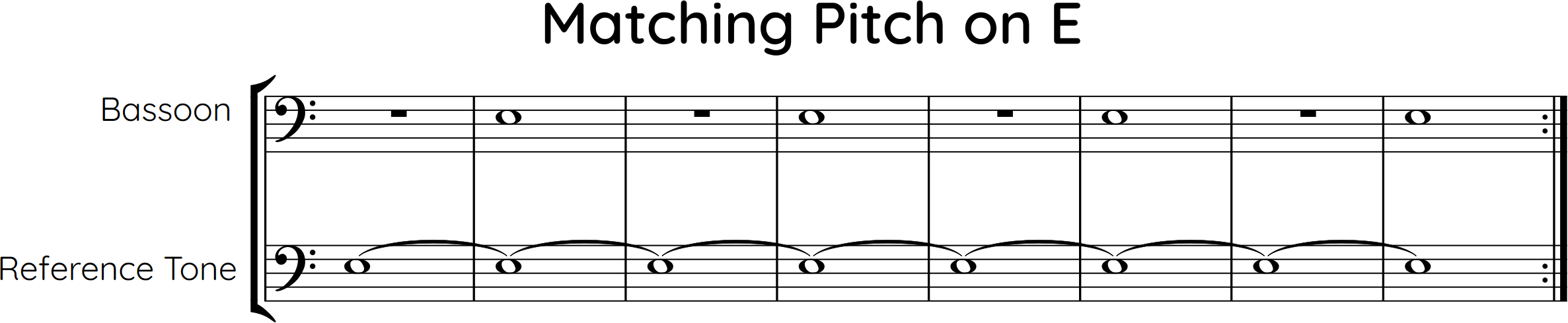 matching pitch exercise on E2