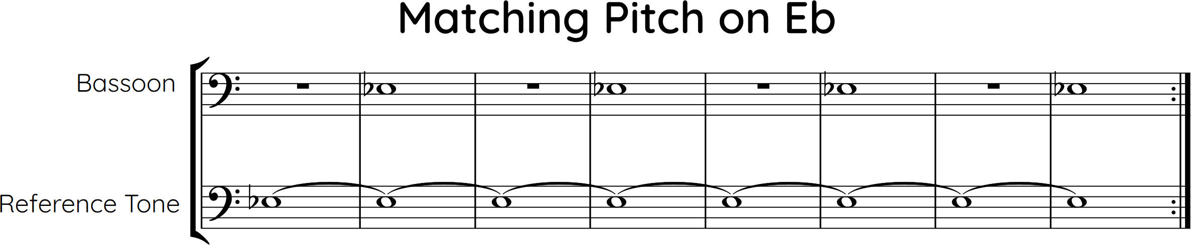 pitch matching exercise on middle Eb