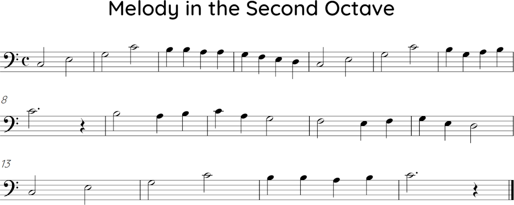 tune using notes in the second octave