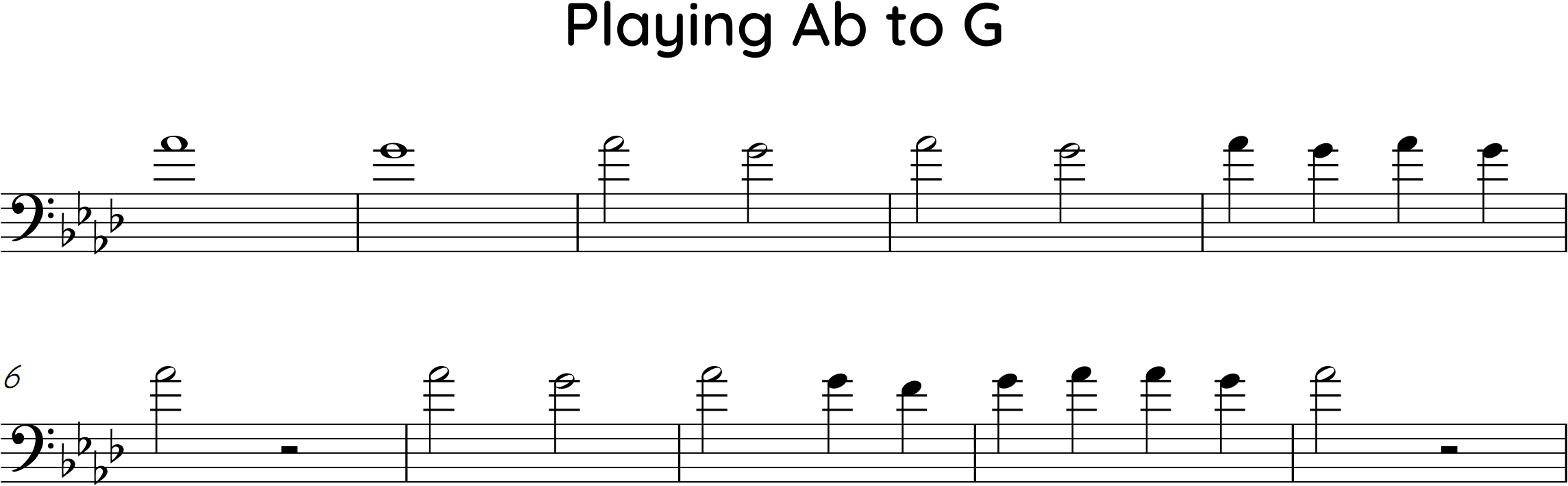 practice playing between high A flat and high G