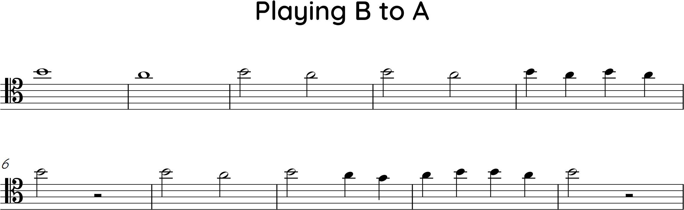 practice playing high B to high A