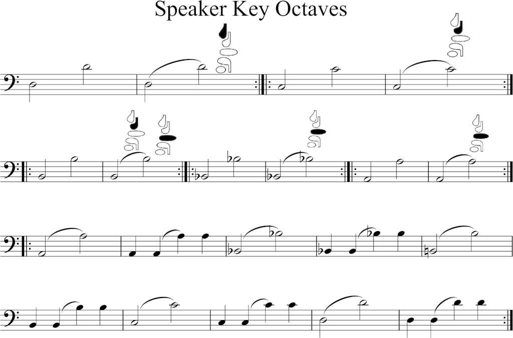 playing octaves using the speaker keys with the flicking technique