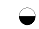 small circle with lower half colored black