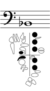 middle B flat with fingering