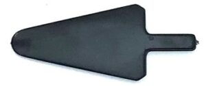 black plastic spade-shaped bassoon plaque