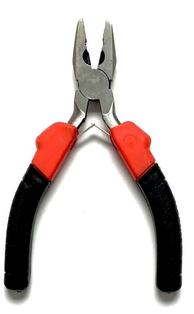 linesman pliers with black and red handles